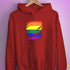LGBTQ Pride Flag Ripped Reveal Hoodie - Red